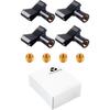 Yeshone 4 Pieces Mic Clips for Stands with 4 Adjustable Adapters Microphone Holder Wireless Mic Holder Clamp with 5/8 Inch Male To 3/8 Inch Female