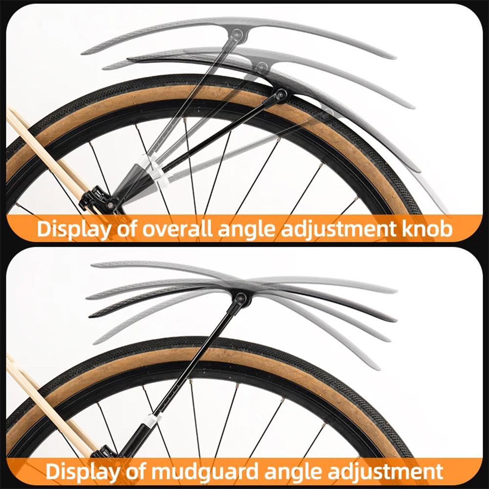 Universal Bicycle Mudguard, Rear, Front, Adjustable, Black