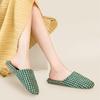 Fashion Comfort Warm Satin Couple Cotton Shoes Concise Casual Home Slippers Fashion Checkered Non-slip Designer Shoes Pantuflas De Mujer