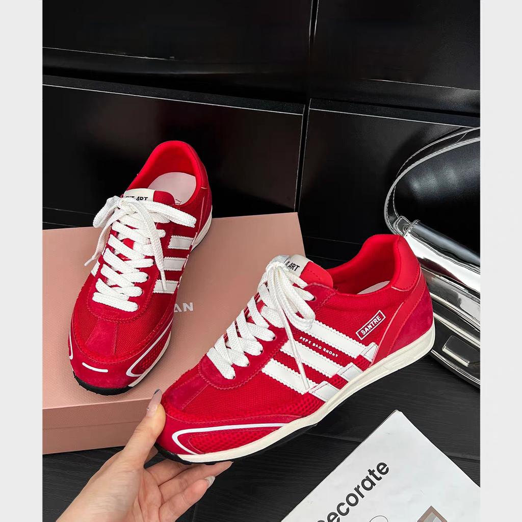 Retro Inner Height Increase German Training Shoes Women's 2025 New Summer Versatile Breathable Mesh Forrest Gump Shoes Soft-soled Mountaineering Shoes