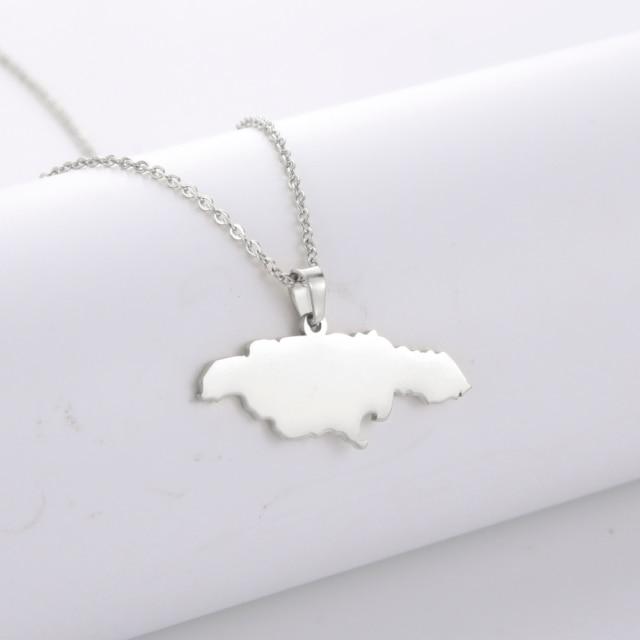 Map Necklace Israel Palestine Vintage Map Pendant For Men Women Arabic African Jamaica Color Necklaces Amulet Stylish And Simple Unisex-Adult (Size : 50cm, Color : E - Foto 4