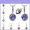 Naruto Keychain Anime Merchandise Double-sided Spinning Metal Key Ring Gift