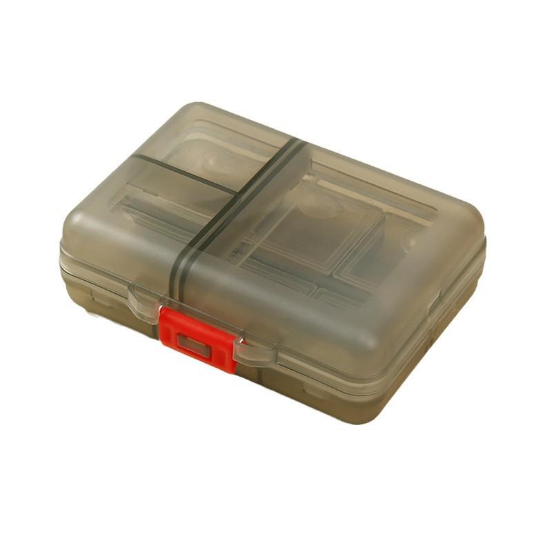 Portable 9-Compartment Transparent Pill Box with Moisture-Proof Seal and Logo