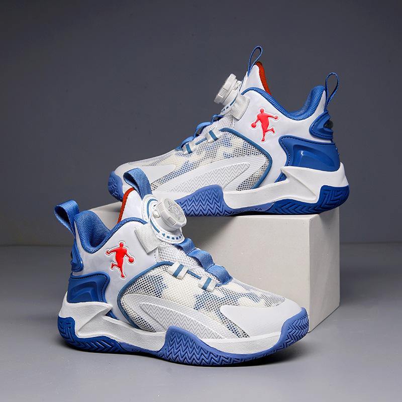 Boys' Velvet Basketball Shoes 2025 Autumn and Winter New Professional Student Training Children's Non-slip Sports Shoes Entity