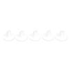 5 Pcs Rubber Tees for Driving Range Mats 90 Degree Bendable Practice Mat Tees with Stable Wide Base White 1.38in