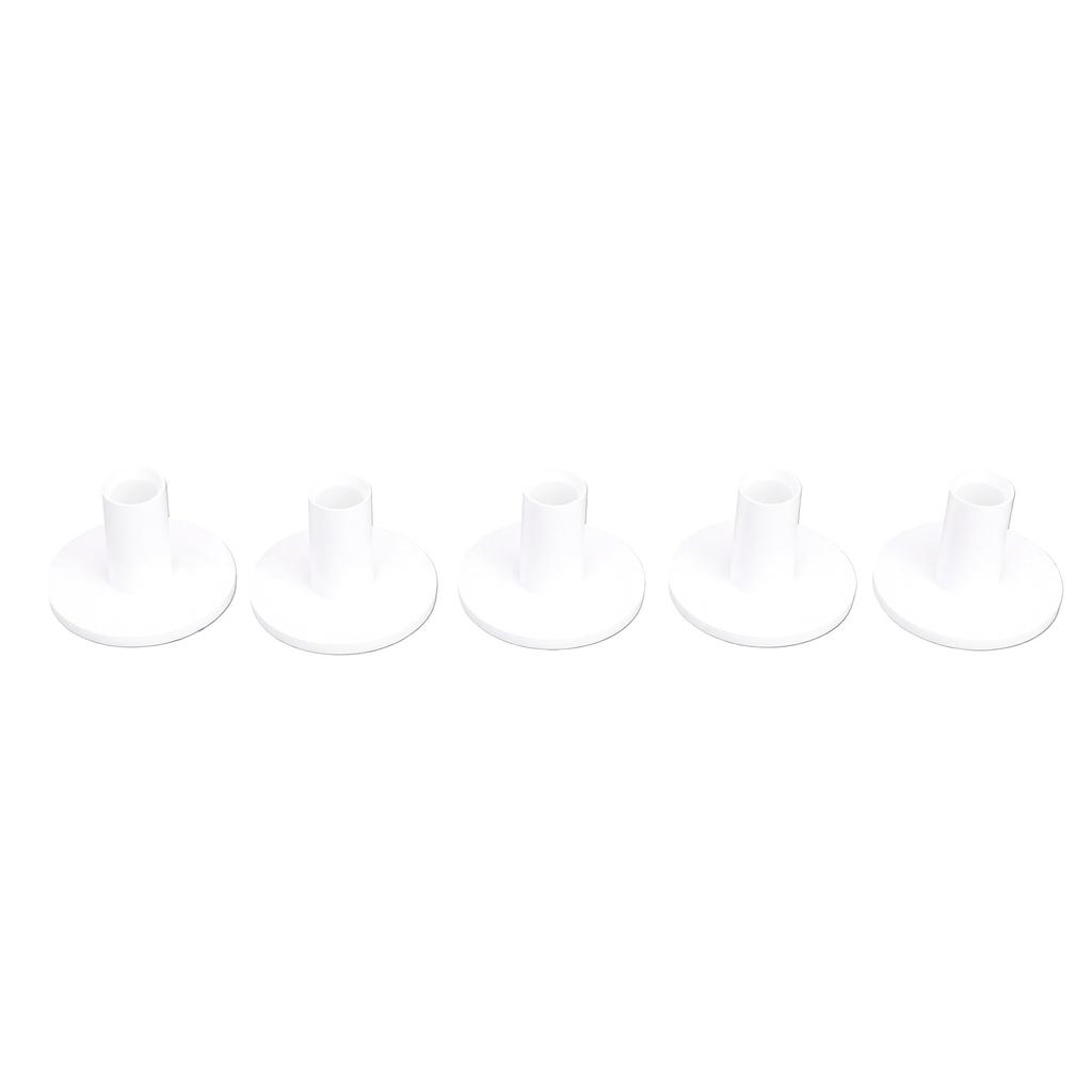 5 Pcs Rubber Tees for Driving Range Mats 90 Degree Bendable Practice Mat Tees with Stable Wide Base White 1.38in