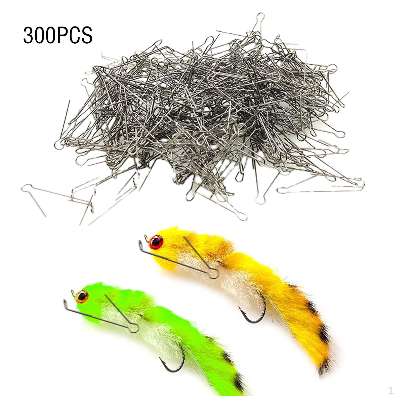 

300 шт. крючки для привязывания мушек для пресноводной и соленой воды, портативные рыболовные снасти из нержавеющей стали 40mm