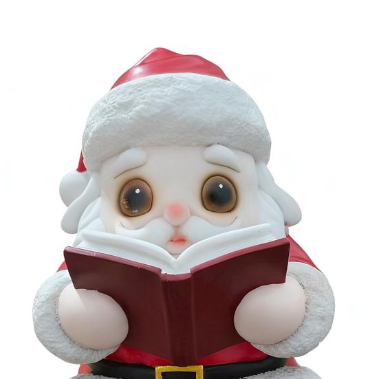 Reading Santa Claus Light Father Christmas LED Night Lamp Home Office Living Room Bedroom Desk Decoration Lamp Xmas Holiday Gift