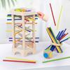 Baby Montessori Sensory Fine Motor Skills Toy Color Cognitive Learning Counting Sticks Game Educational Kids Balance Wooden Toys