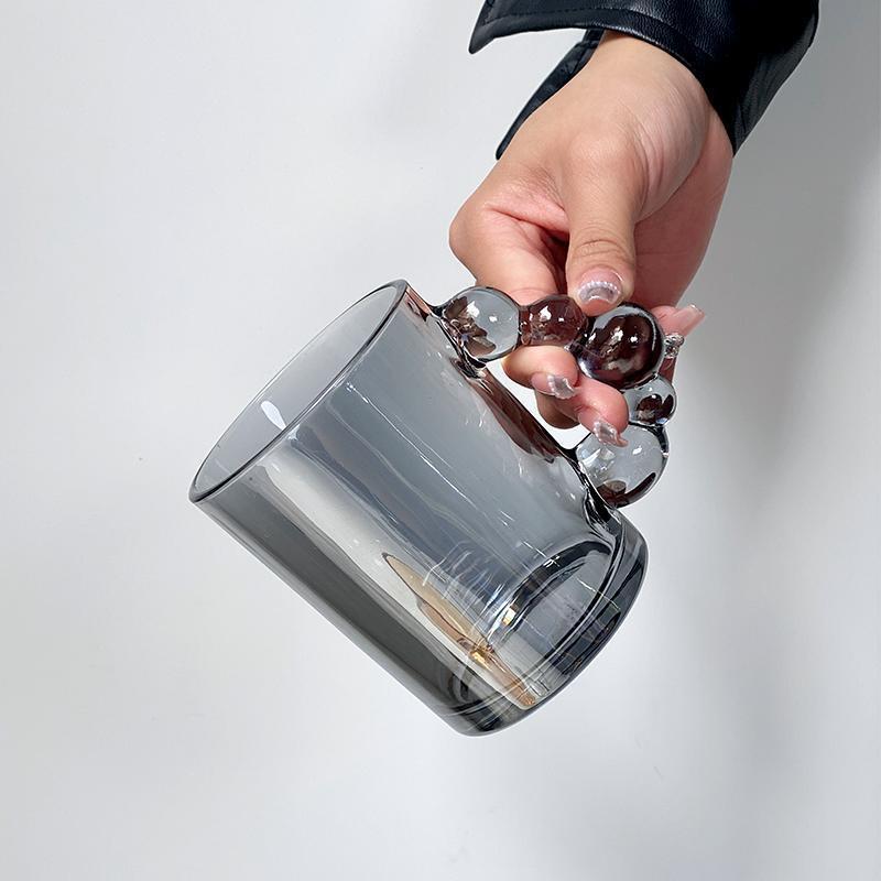 Clear Glass Mug With Handle Coffee Tea Water Daily Use Modern Minimalist Drinking Cup 350ml