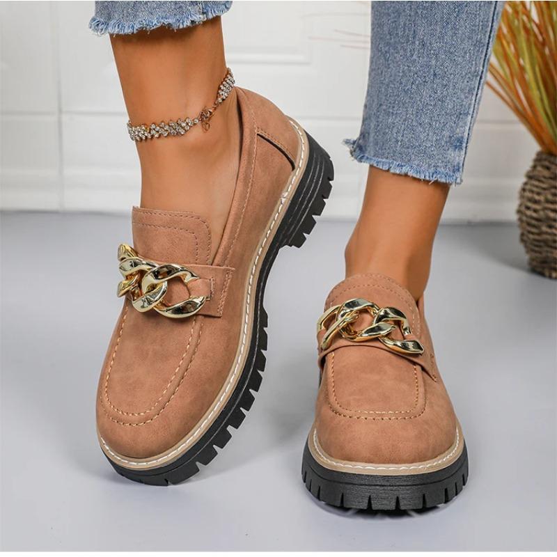 Woman Shoes Comfortable Women's Loafers With Heels Casual Shoes Elegant Heel Zapatos De Mujer New Slip-on Shoes Women Footwear