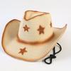 Popular Western Cowboy Straw Hat Men's and Women's Fashion Shade Straw Hat Classic Outdoor Western Cowboy Hat