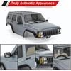 INJORA 6.10in 133g Wheelbase ABS Hardtop Cherokee Body for TRX4M Bronco Defender Chassis 1/18 RC Crawler Upgrade(Silver Grey)