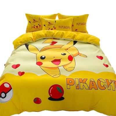 Novo Conjunto de Cama Pikachu Fofo, Anime P-Pokemon Colcha Edredom Fronha Capa de Edredom Infantil Meninas Meninos Presentes de Feriado