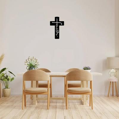 1pc Iron Art Faith Cross Wall Art Suitable Décor for Any Room Metal Wall Art Home Decor Wall Decoration Art Wall