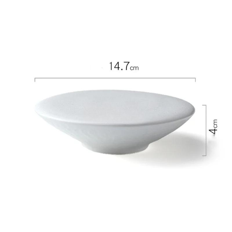 Creative High Foot black white Ceramic Dessert Plate Restaurant Molecular Cuisine Display tray Snack Sushi Dish Tableware
