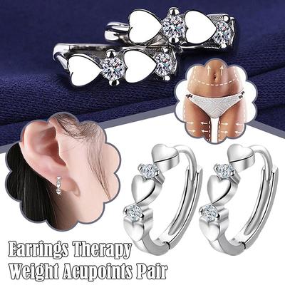 1 paire de boucles d'oreilles magnétiques amincissantes pour perte de poids, thérapie cardiaque, thérapie magnétique, brûleur de graisses pour chakras, santé
