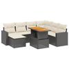 VidaXL Salon de Jardin avec Coussins 8 pcs, Canapés de Terrasse, Ensemble de Meubles de Patio, Mobilier d'Extérieur, Noir 3271427