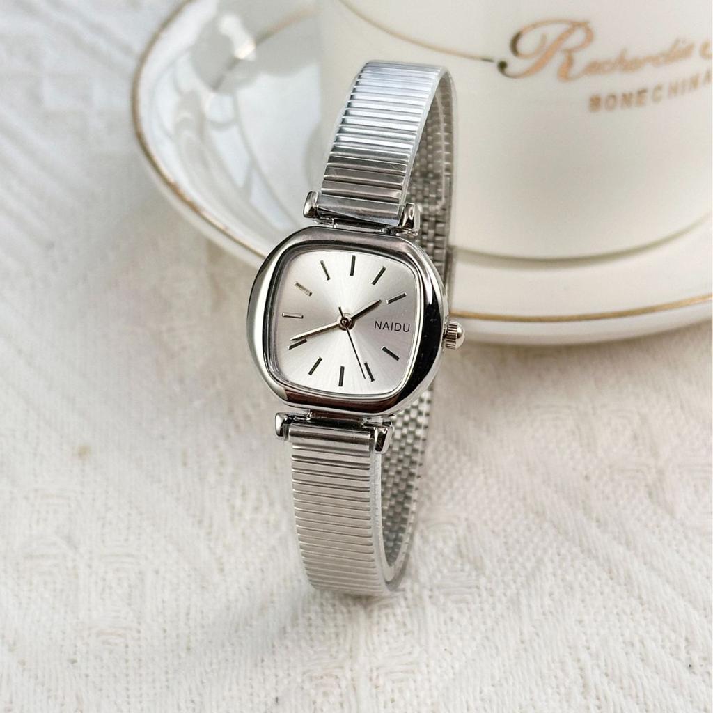 Top Marke Neueste Luxus Damen Uhr Mode Stahlband Damen Quadratisches Zifferblatt Quarz Armbanduhr Bambus Armband Femme Schöne Geschenke