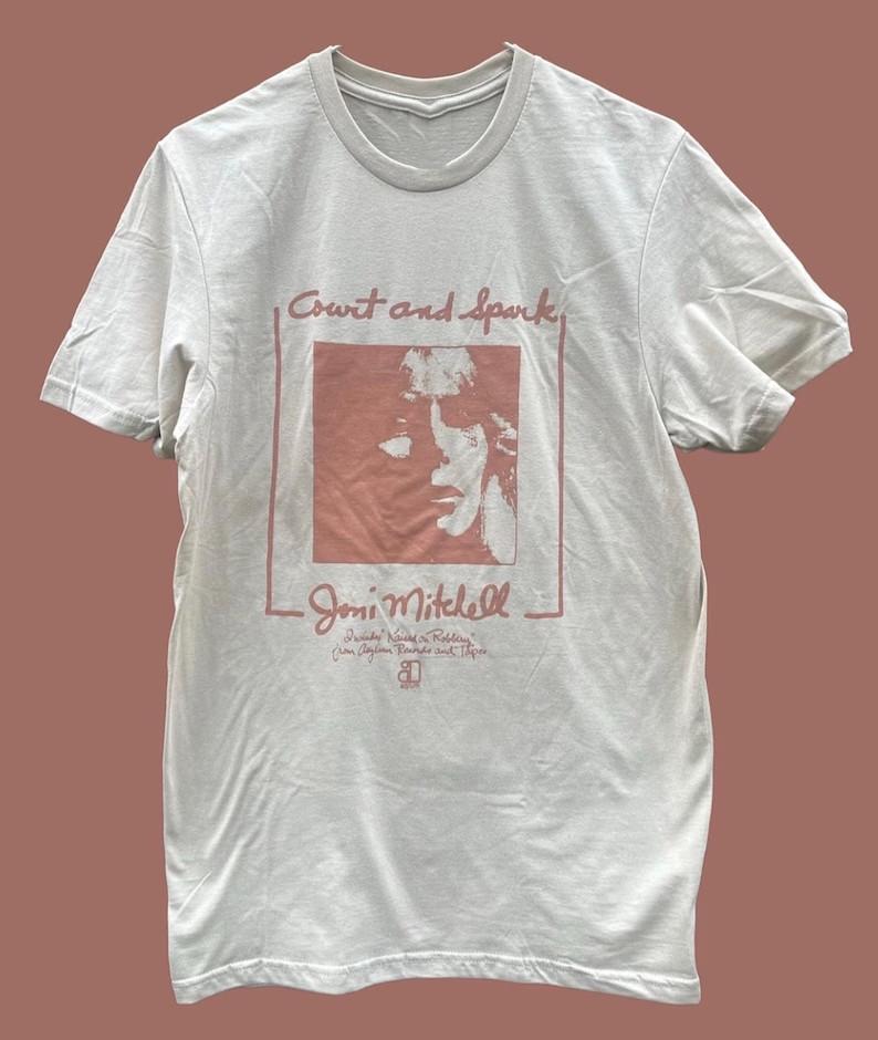 Joni Mitchell 'Court And Spark' T-Shirt Tee Adult,new,whit<wbr/>e color Unisex T-Shirt