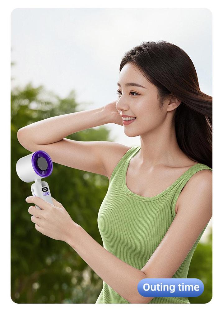 Portable Mini Handheld Fan: Silent, High-Wind Air Conditioner with Semiconductor Cooling