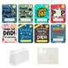 8 Pcs Father's Day Money Holder Ornaments Cash Money Holder Card with Plastic Cover And Adhesive DIY Father's Day Appreciation Gift