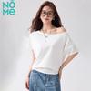 NOMe Women's Off-Shoulder Ribbed Short-Sleeve T-Shirt