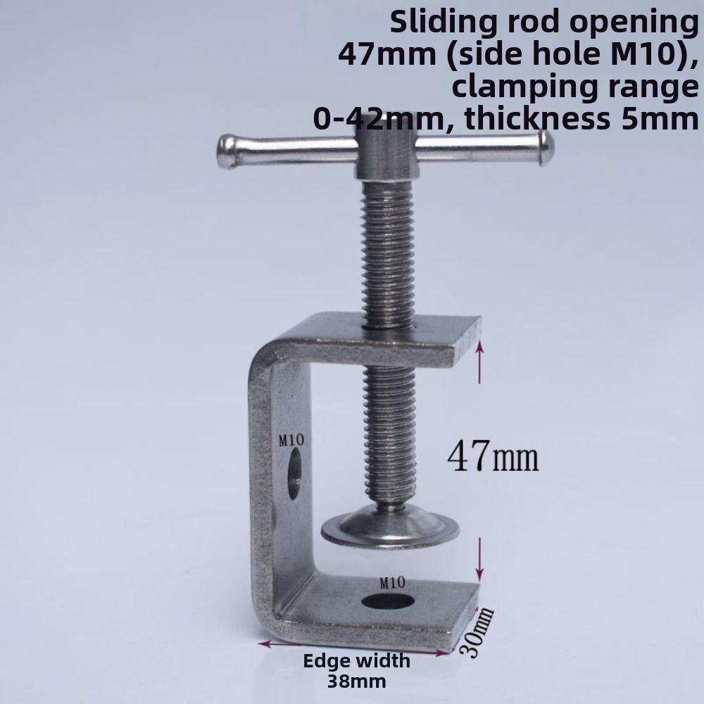 Verstellbare Vierkantklemme 304 Edelstahl Fester Halter Clip C-Klemme Beschläge Befestigungselemente
