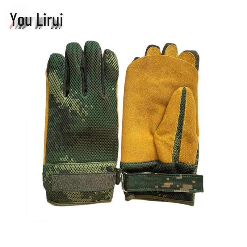 Outdoor Cowhide Climbing and Rappelling Gloves