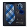 Tie Men'S Trend Net Color Striped Cashew Nut Tie 6-Piece Gift Box Square Scarf Tie Clip Corsage Set