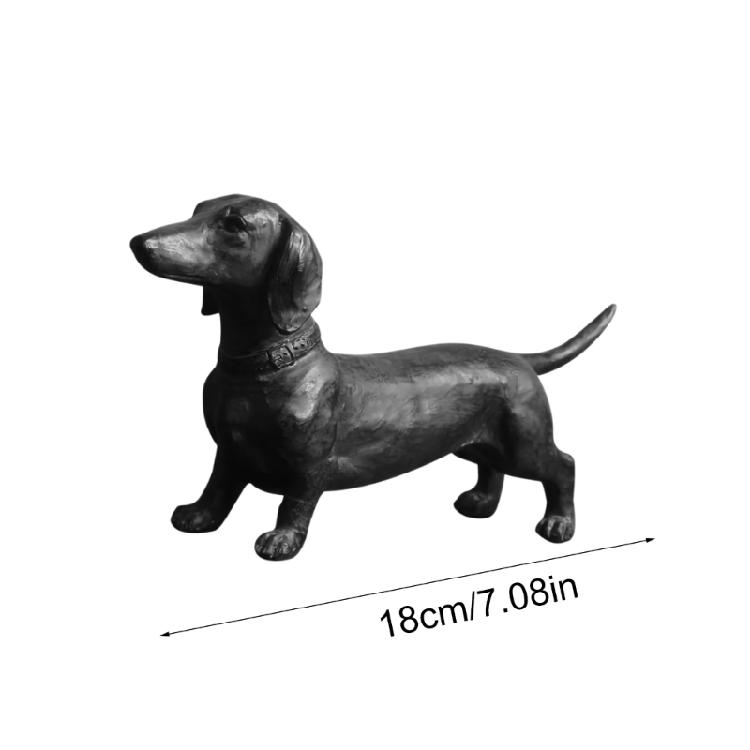 Dackel Statue Stehend Langer Hund Skulptur Figur Outdoor Garten Dekorationen