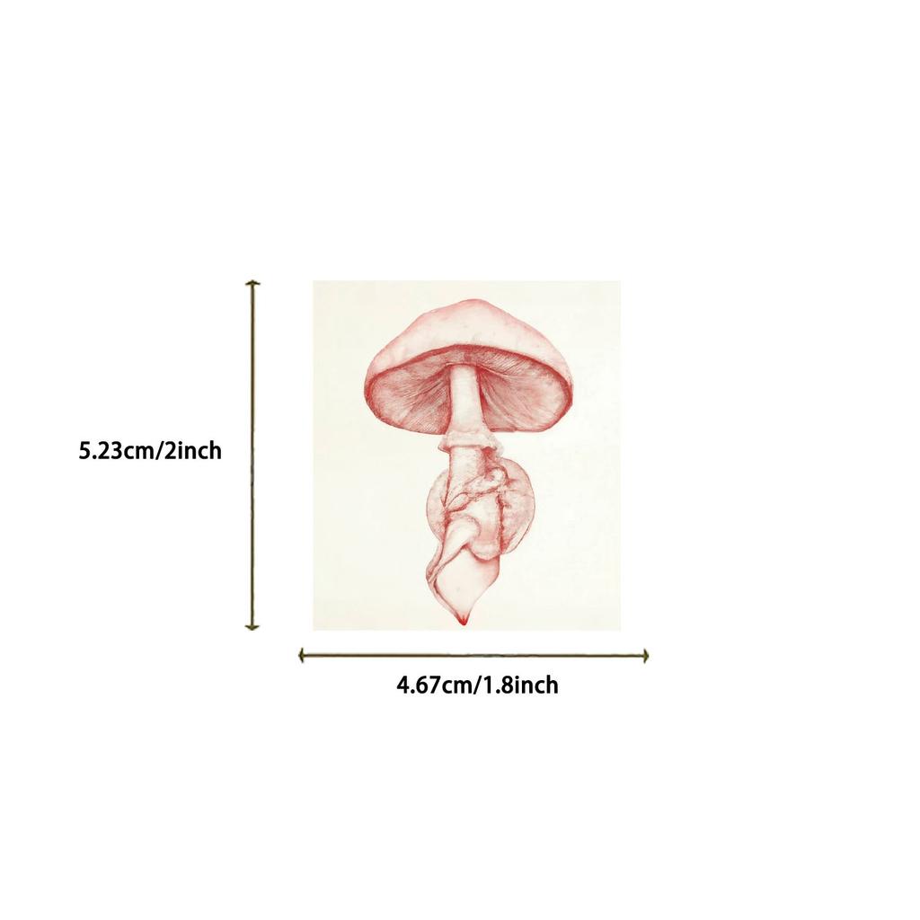 50Pcs Vintage Mushroom Stickers For Diy Scrapbooking Phone Laptop Suitcase Guitar Car Skateboard Helmet Cute Cartoon Sticker