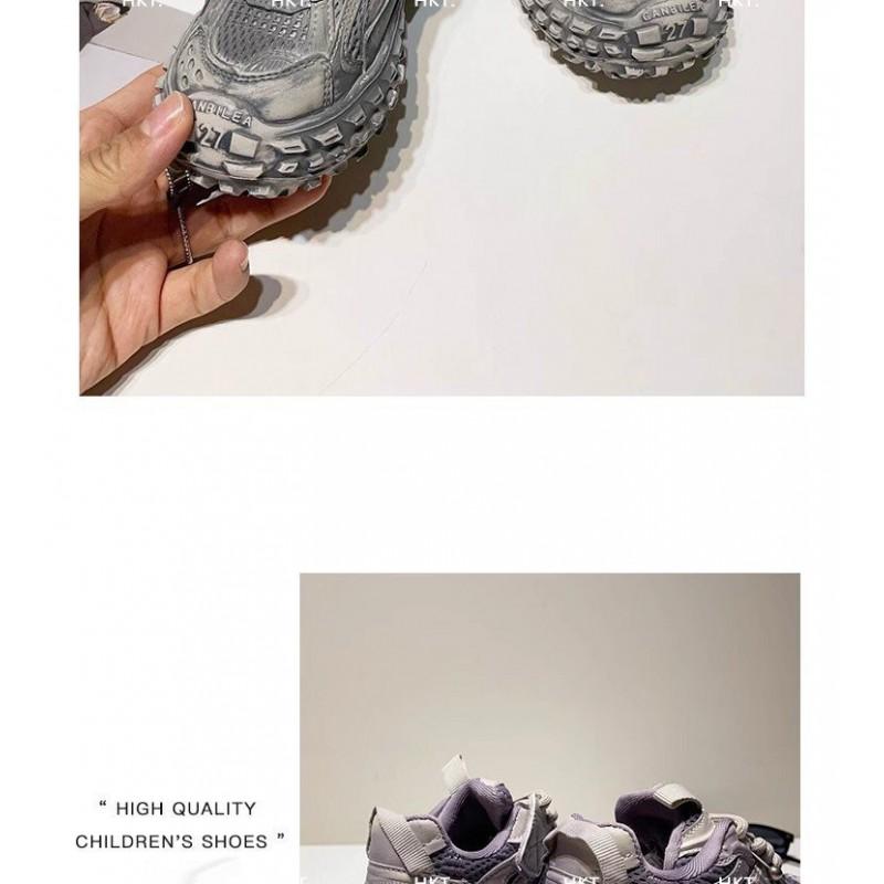 Youth Style Shoes Kids Chunky Sneakers Boys Girls Rubber Sole Non-Slip Outdoor Play Shoes Fall Sport Style