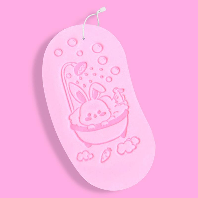 Kinderbadeschwamm zum Baden zum Entfernen von Schmutz, erbsenförmiger Scheuerschwamm, mondförmiges Badetuch, Schlammschwamm