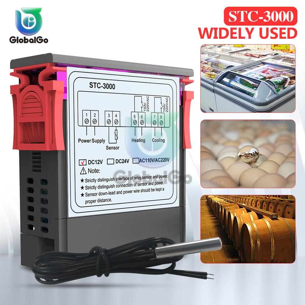 STC-1000 3000 3008 Digital LED Temperature Controller Temperature Sensor Relay Heating Thermoregulator Cooling Heater Thermostat
