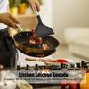 Heat Insulated Silicone Spatula Soft Silicone Wide Cooking Spatula Non Stick  Daily Kitchen Use