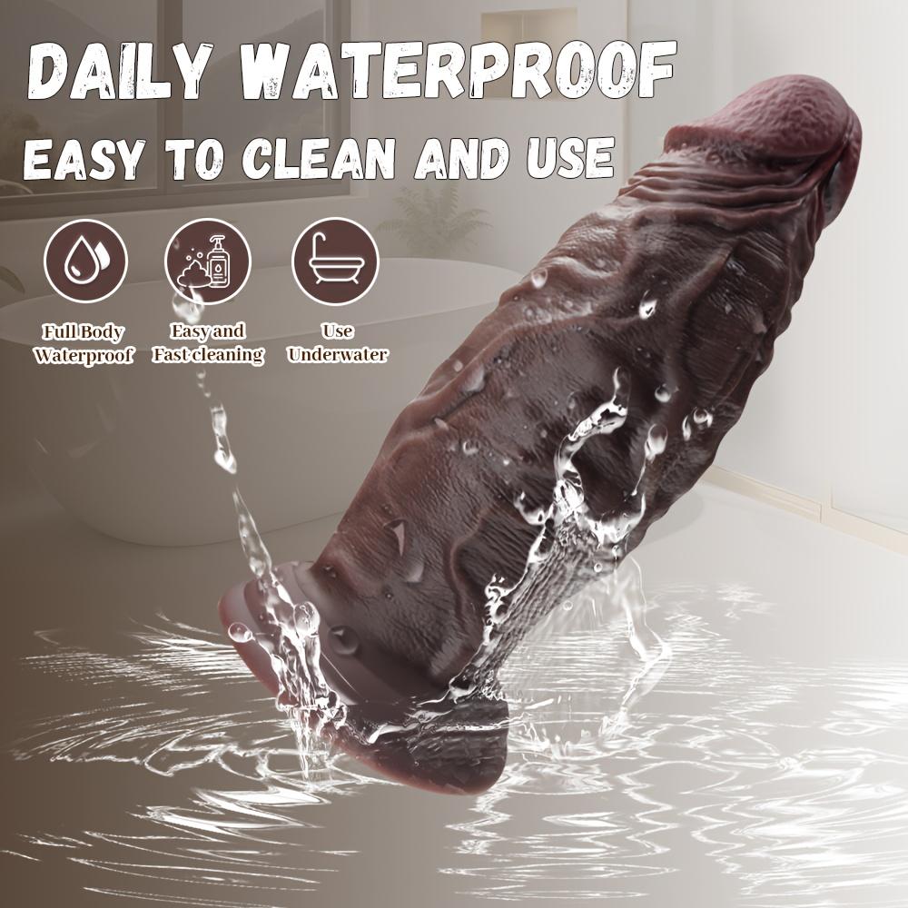 Realistischer Silikon-Dildo – Weicher, dicker Analplug mit starkem Saugnapf, G-Punkt-Stimulator für Männer und Frauen, Anfängerfreundlich, Langlebiges, strukturiertes Design