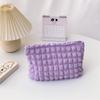 Cute Solid Color Bubble Cloud Makeup Bag Women's Cosmetic Bag Skincare Organizer Large Capacity Travel Toiletry Bag Pouch