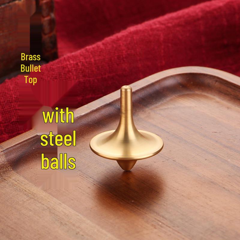 Inception-Style Brass & Steel Ball Fidget Spinner: Smooth, Resistance-Free Whirlwind Craft for All Ages Finger Exercise
