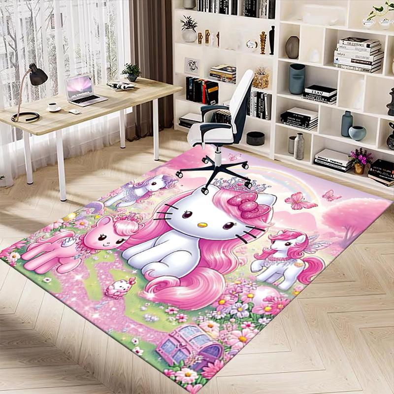 1pc Hello Kitty, Princess Carpet Office Rug Outdoor Mat Home Decor Area Carpet Festival Gift Office desk chair carpet