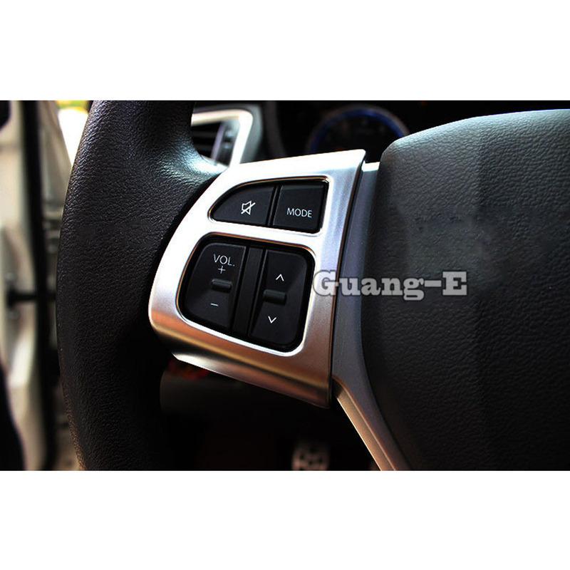 For Suzuki S-cross Scross SX4 2014 2015 2016 2017 Car Detector Stick Cover ABS Matte Steering Wheel Interior Kit Trim Frame 2PCs