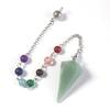 Natural Crystal Stone Bullet Pendulum Healing Crystal Stone Pendant Hang Decorations with Natural Stone 7 Chakra Crystal Beads