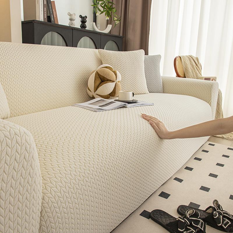 Stretch Couch Cover All-inclusive Thicken Sofa Covers with Elastic Bottom Pets Friendly Washable Furniture Protector 1-4 seater