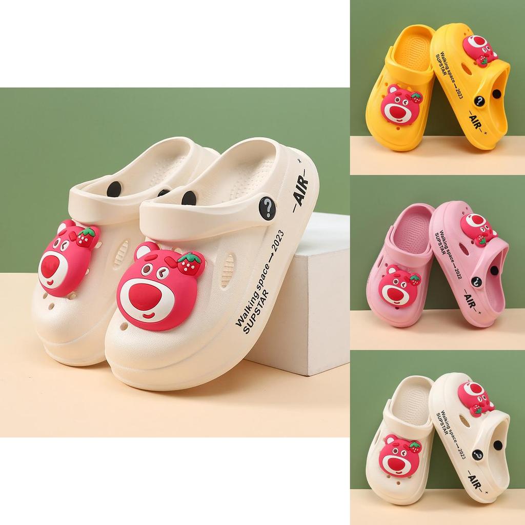 Comfortable Chic And Kids Summer Footwear With Breathable Holes And Nonslip Sole Design