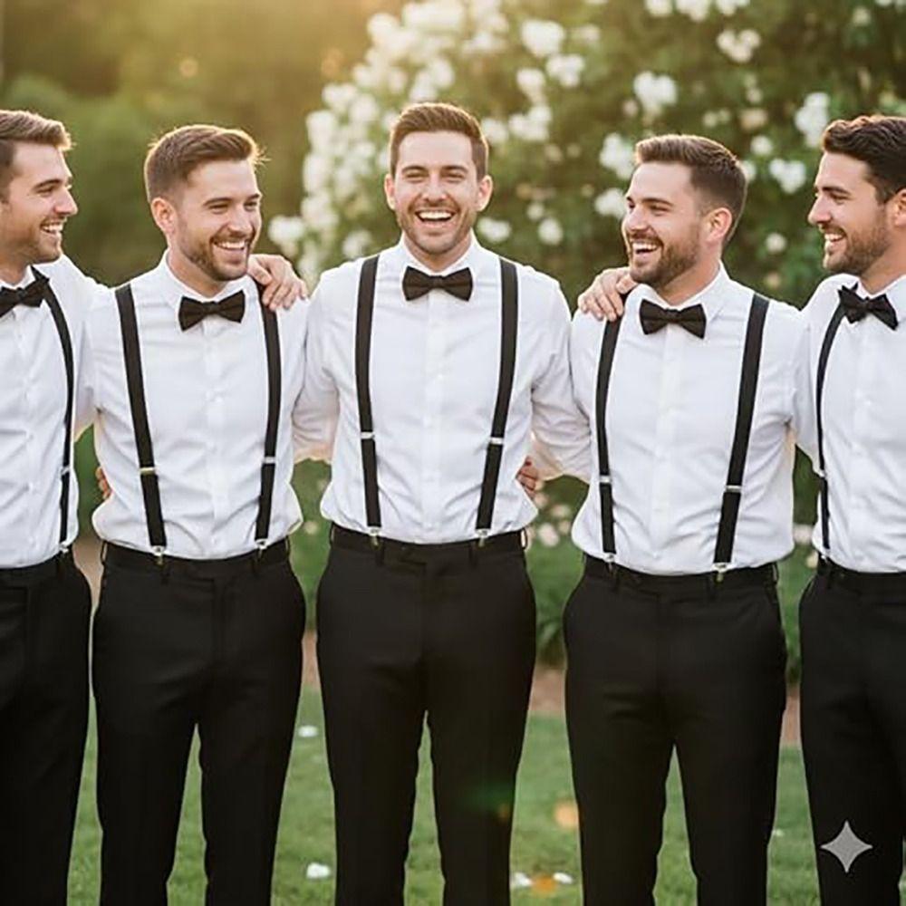 Tirantes Fuertes de Metal Set de Pajarita Ajustables Tirantes para Adultos Nuevos Tirantes para Adultos Hombres Mujeres