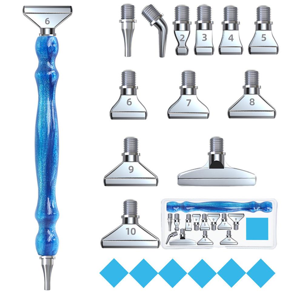Diamant-Pinselset - Ein 19-teiliges Set lebendiger Farbverlaufswerkzeuge mit ergonomischen Griffen für präzises Diamantmalen