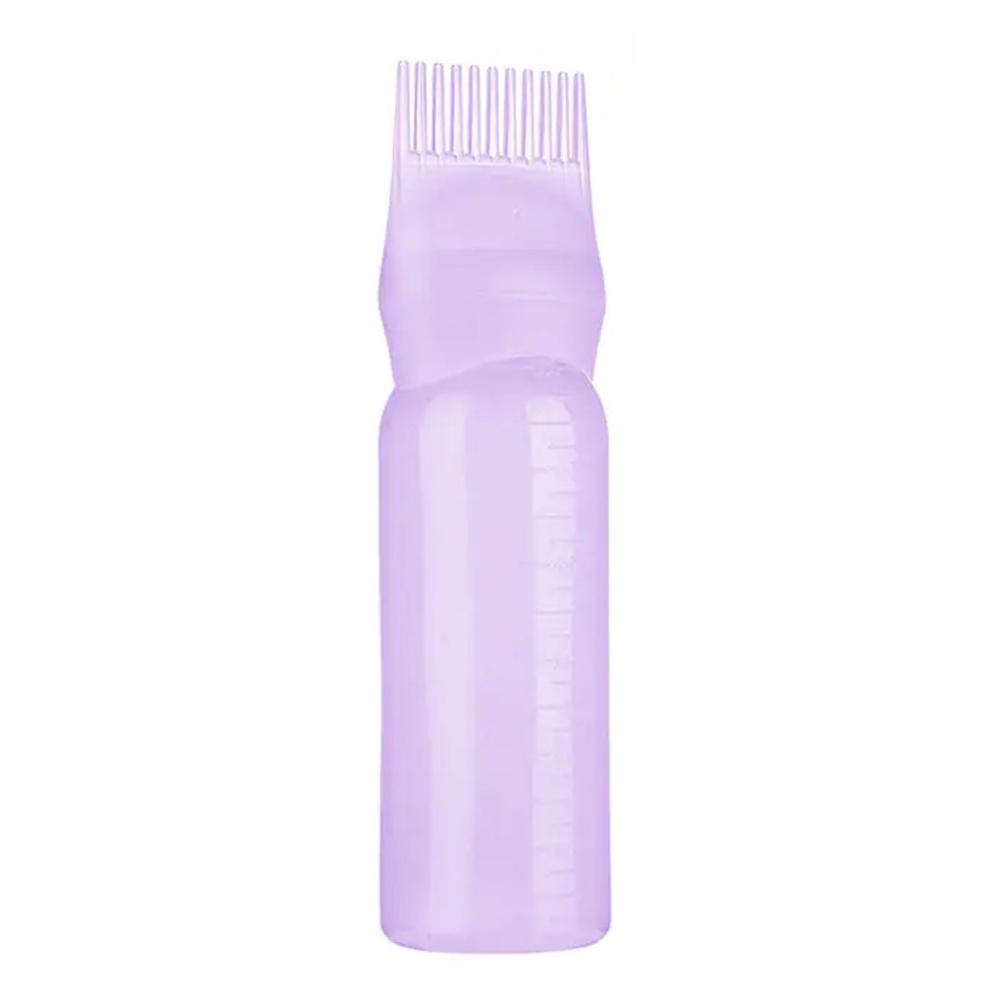 Hair Oil Application Bottle with 3 Pointed Mouth Caps and 6 Ounces Hair Dye Bottle Root Comb Hairdressing Dyeing Comb Bottles