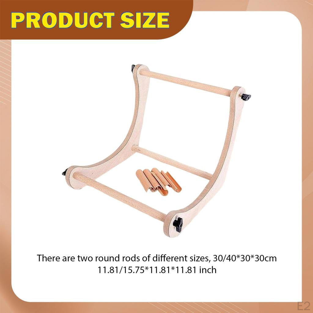 Embroidery Table Stand, Holder Rack, Wooden Art Crafting Cross Stitch Hoop Stand Sewing Supplies for