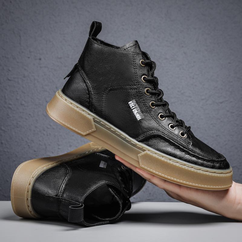 Spring new Martin boots high-top casual board shoes black boots sports casual shoes