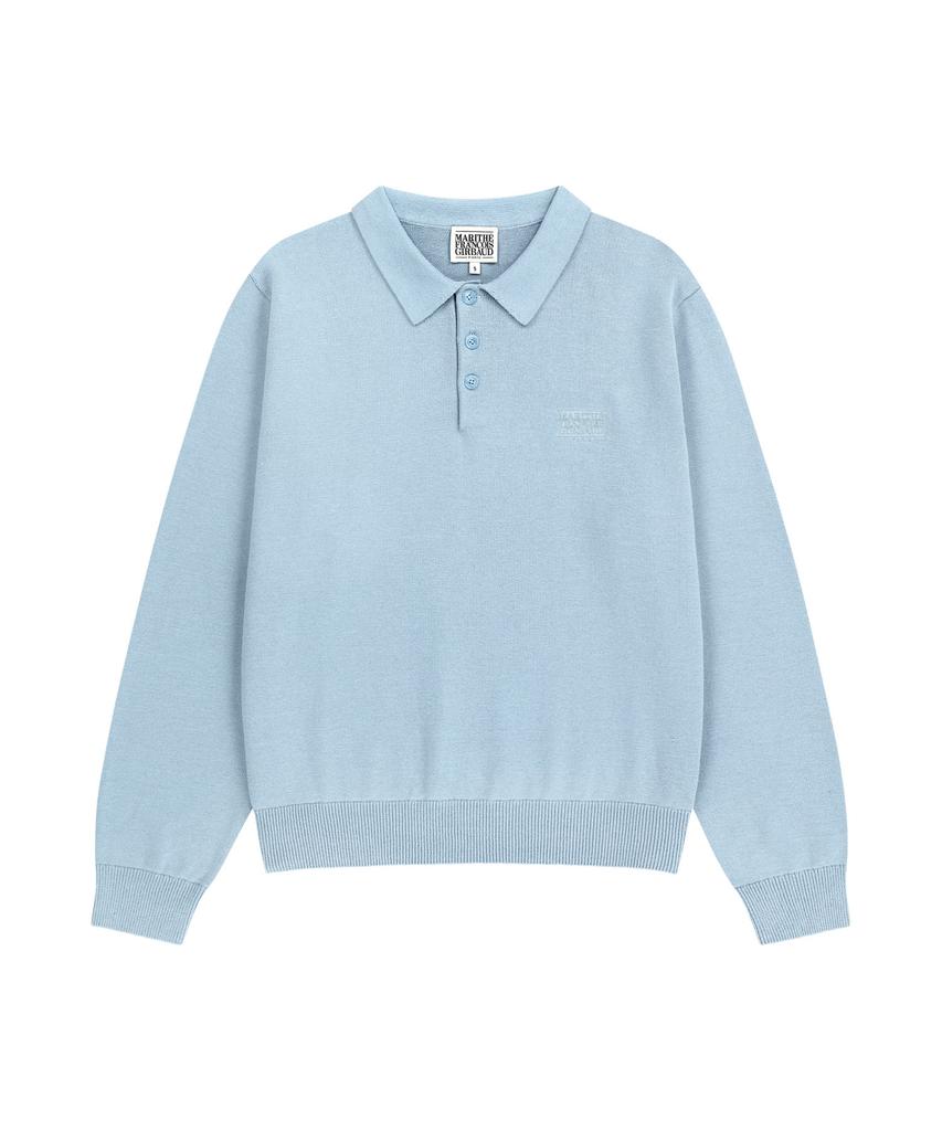 Malittepeulangsowajeobeo Small Classic Logo Collar Knit Sky Blue